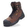 Defender series winter high-top safety shoes for steel toe anti-smash and anti-puncture cowhide work shoes
