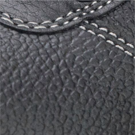 Black two-layer Shandong embossed leather