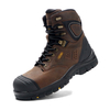 Defender series winter high-top safety shoes for steel toe anti-smash and anti-puncture cowhide work shoes